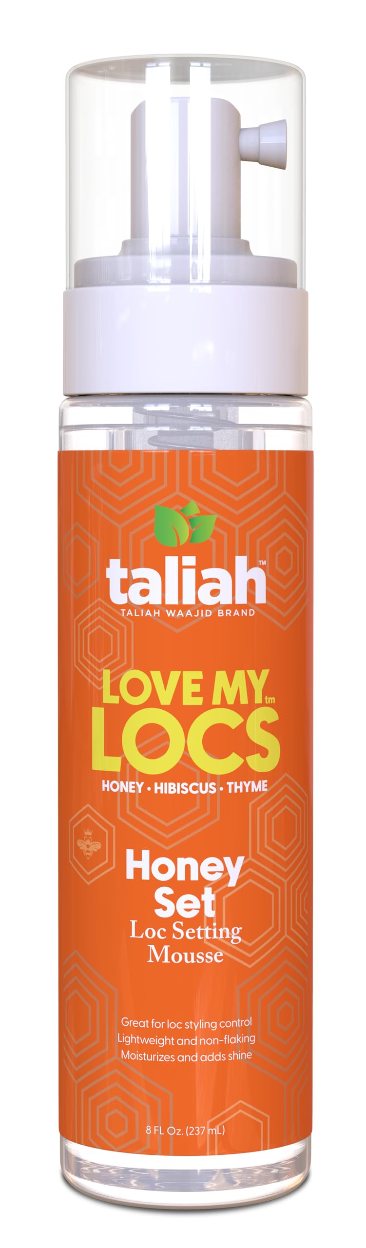 Taliah Waajid Love My Locs Honey Set Loc Hair Mousse (8oz) - Firm Hold, Natural Ingredients, Alcohol Free, Sulfate Free, Paraben Free