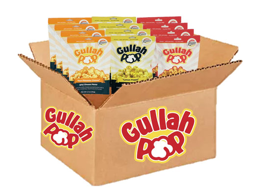 Lillie's of Charleston Gullah Pop 3 Flavor Variety, Healthy Artisanal Popcorn Snacks, Gluten Free, 1.1-1.35 Ounce Bags (Pack of 12)