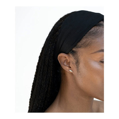 Mateo New York, Mini Diamond Bar Bypass Stud Earrings