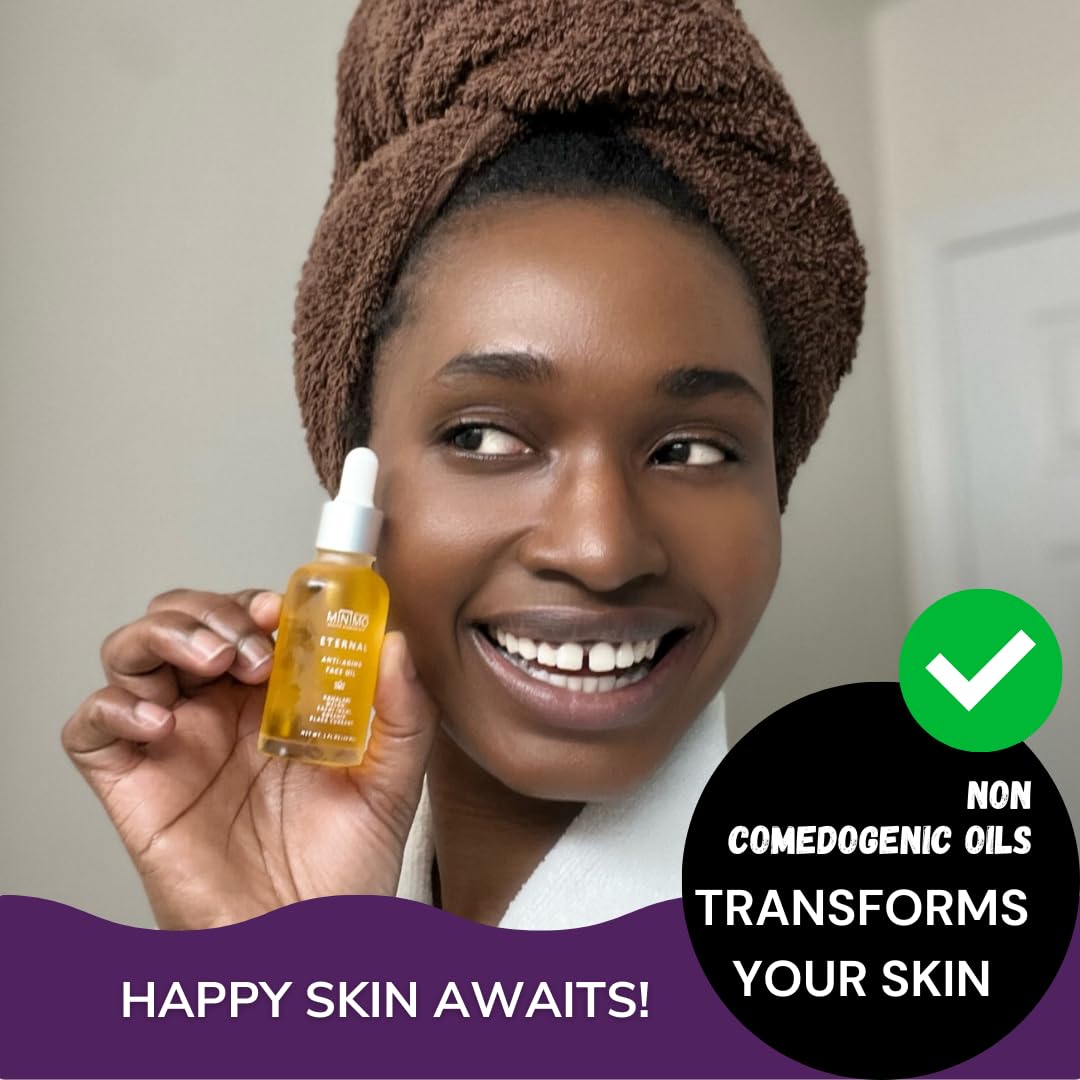 Minimo Skin Essentials Vitamin C Glow Face Oil – Facial Oil Instantly Nourishes | Vitamin C face Oil for glowing Radiant skin | Eternal Concentrated Lightweight Youth Enhancing Daily Face Oil - 1 oz
