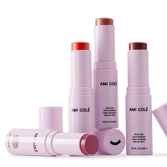 AMI COLÉ Desert Date Cream Makeup Multistick, Blush Contour, Lipstick for Women, Blush Stick, Lip and Cheek Tint, Highlighter (Multi Shade Bundle)