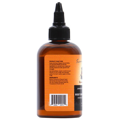 Sunny Isle Jamaican Black Castor Oil Root Repair Growth Oil 4oz | Damage Reversal Formula | Nourishes Hair follicles | Moisturizes Scalp to Strengthen and Prevent Hair Loss