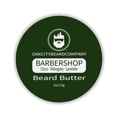 Oak City Beard Company - BarberShop - 4 Ounce - Beard Butter - Beard Conditioner - Citrus - Mahogany - Green Notes - Lavender