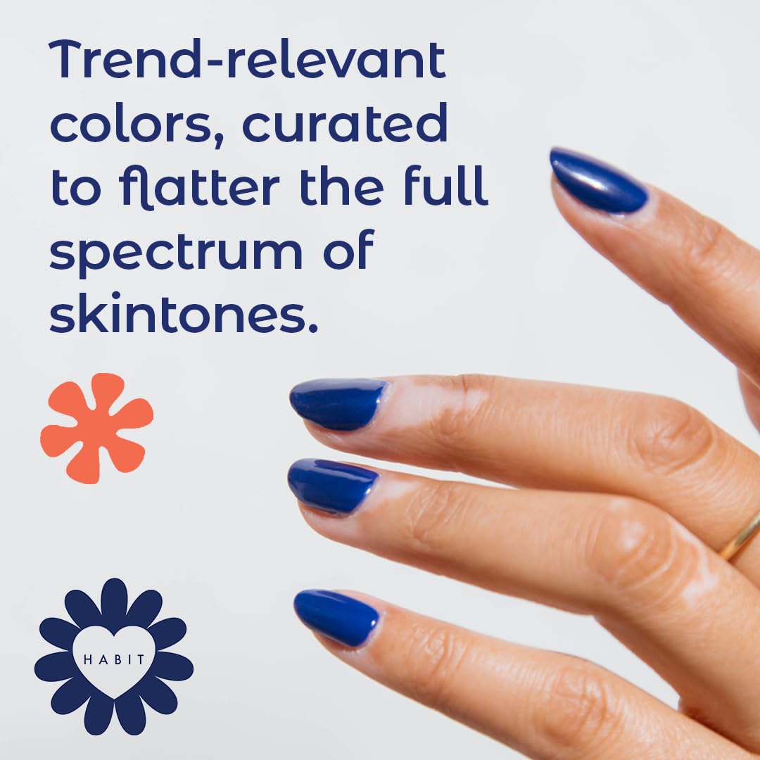 Habit Cosmetics | Vegan, Toxin-Free & Sustainably Packaged Nail Polish - Blue - .3oz (Night Drive)