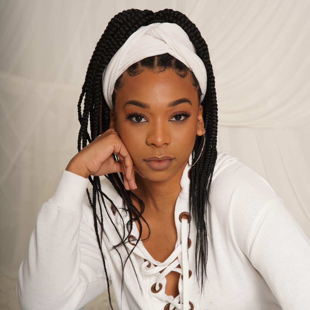 Dosso Beauty Single Pack Hypoallergenic Pre-Stretched Braiding Hair-Black, (16", 1B), Itch-Free, Fast Drying, Light-weight, Hot Water Set, Soft Texture