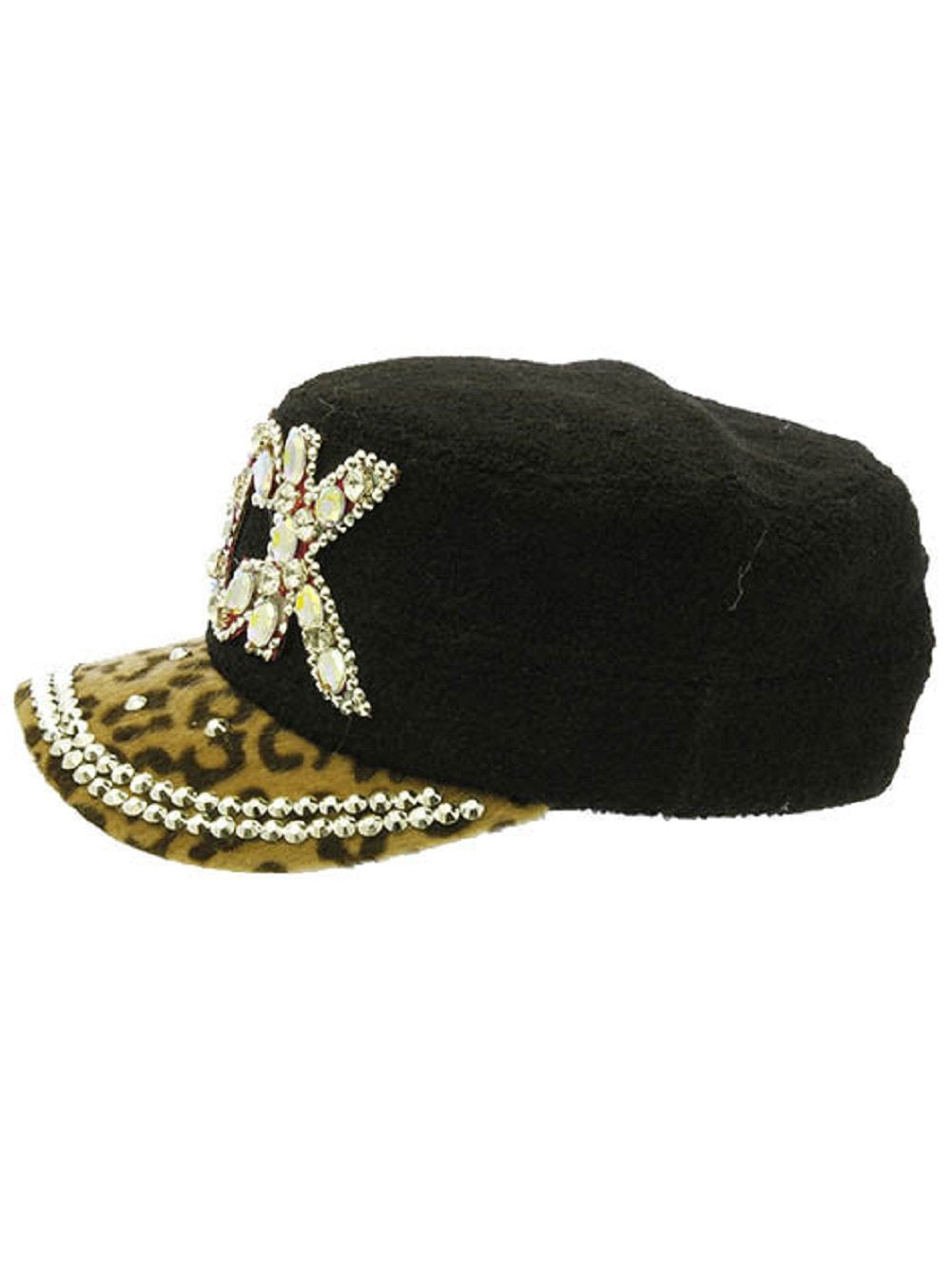 2Chique Boutique Women's Aurora Stone Leopard Print Hat