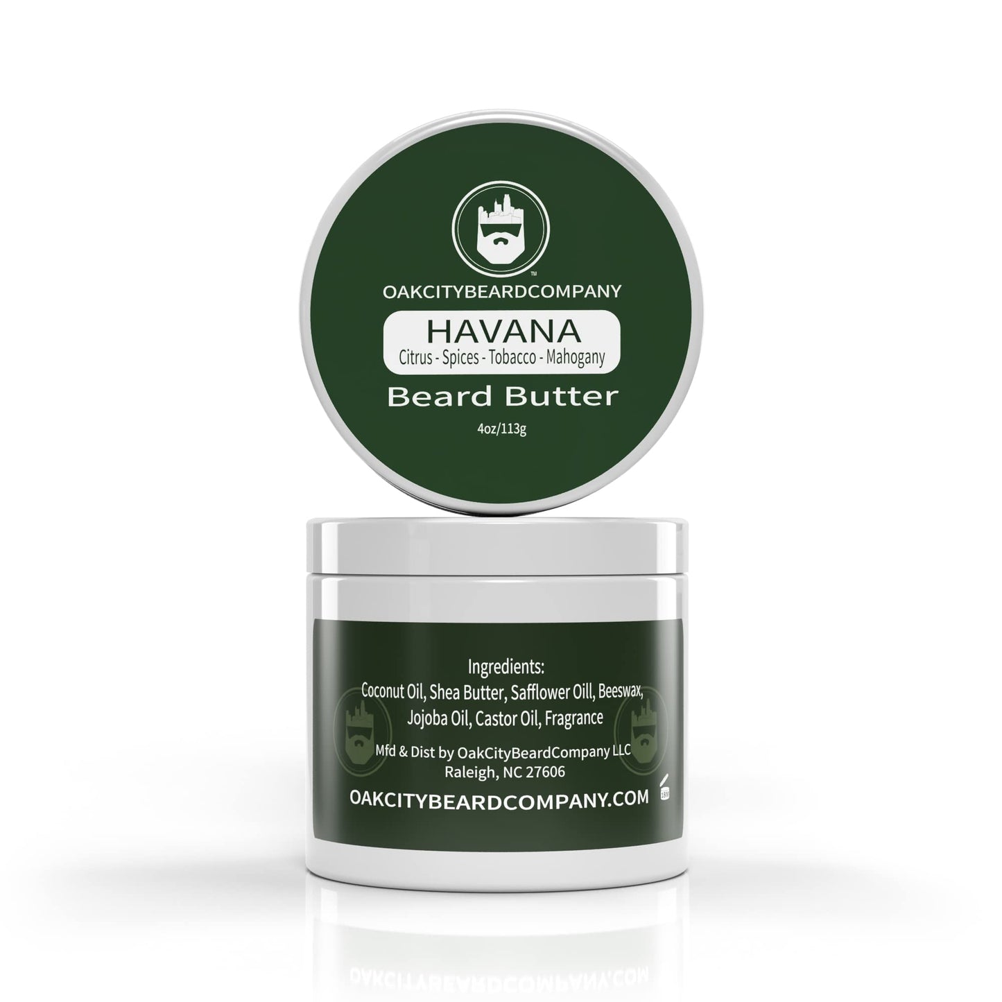 Oak City Beard Company - Havana - 4 Ounce - Beard Butter - Citrus - Spices - Tobacco - Beard Conditioner