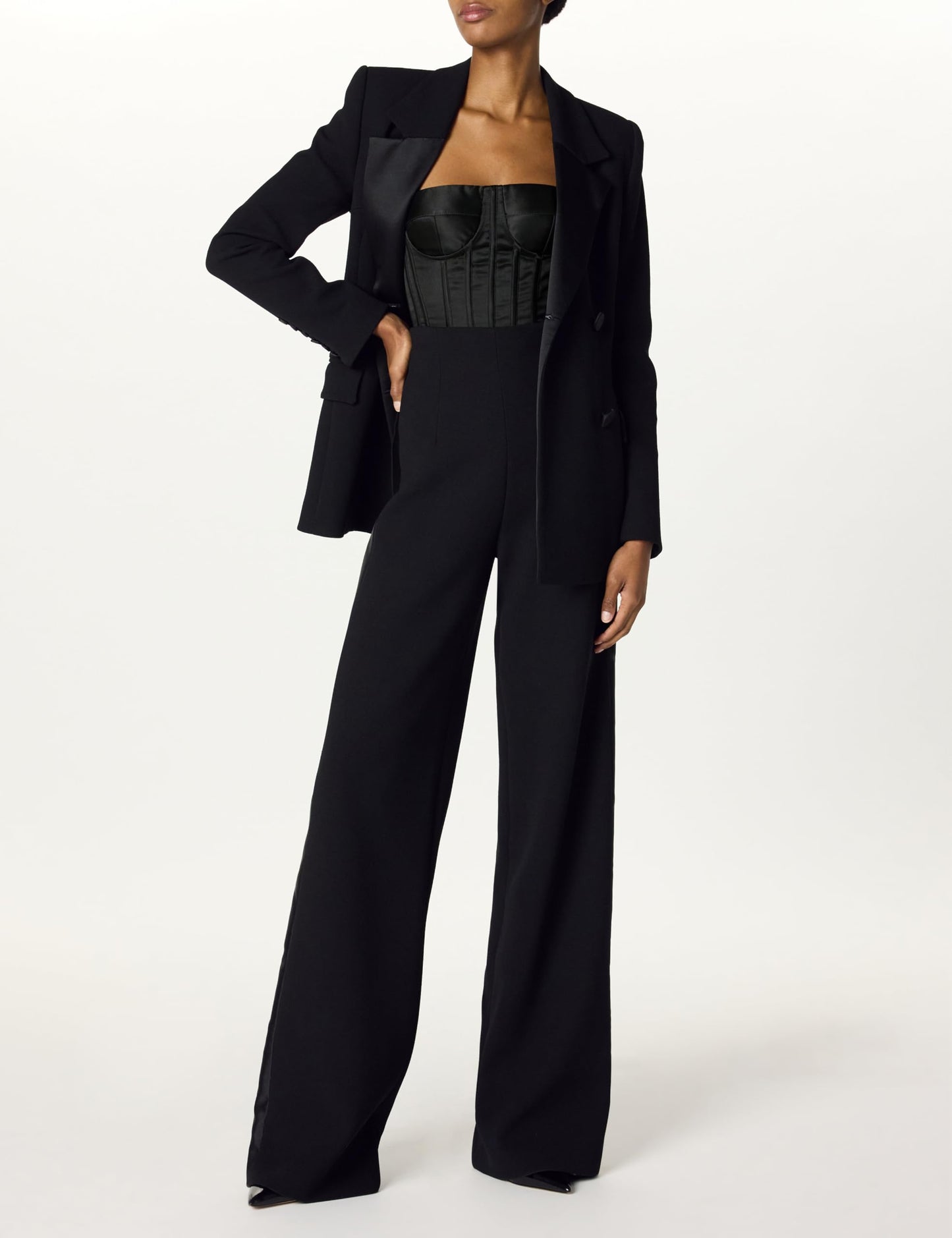 Sergio Hudson, Tuxedo Signature Pant, 12, Onyx