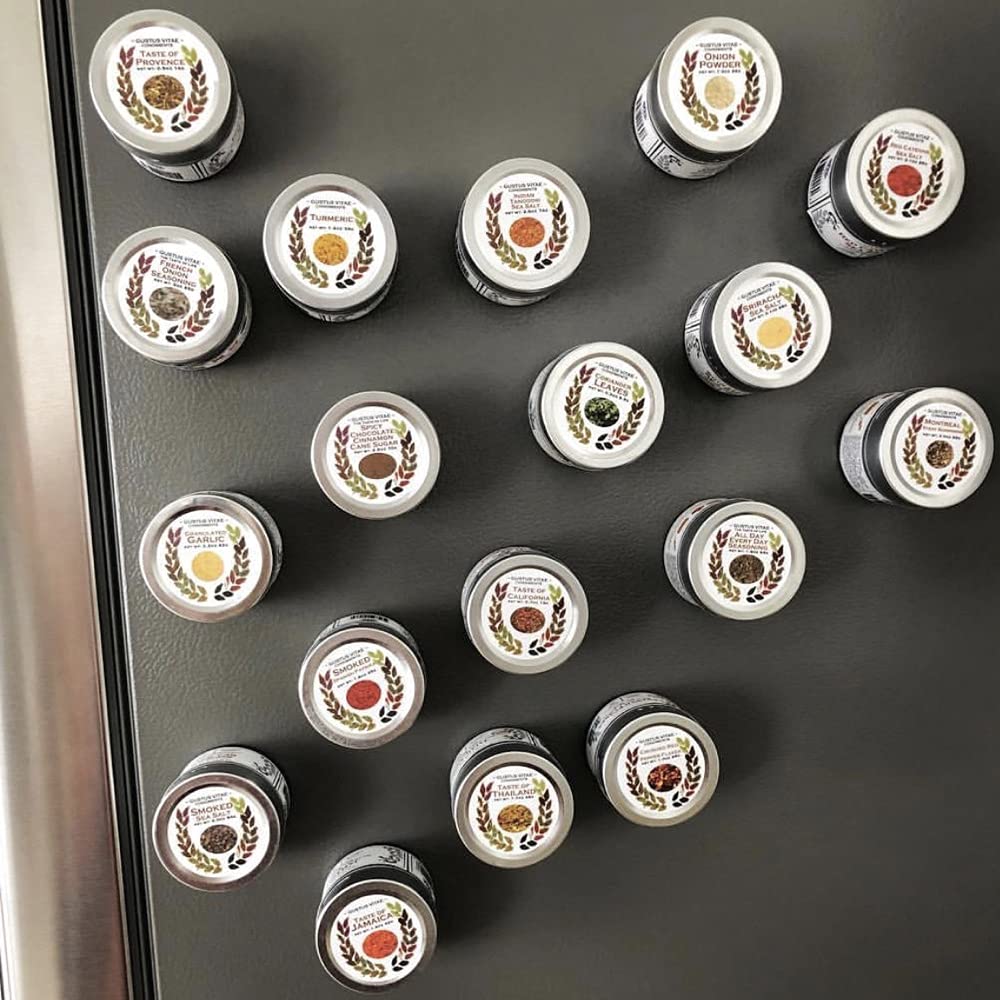 Mediterranean Gourmet Seasoning Collection | Non GMO Verified | 3 Magnetic Tins | Artisan Spice Blends and Sea Salts | Crafted in Small Batches by Gustus Vitae | #78