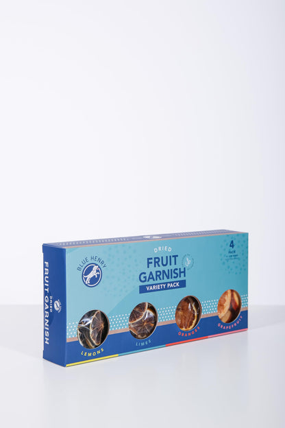 BlueHenry Variety Pack Dried Fruit Garnish - Orange, lime, lemon and blood orange wheels - 2 oz each