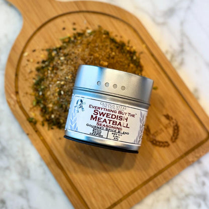 Everything But The Swedish Meatball Seasoning | All Natural | Non GMO | 1.7 oz (48 g) | Gourmet Spice Mix | Small Batch | Artisanal Rub | Seasoning Pack | Magnetic Tin | Gustus Vitae | #235