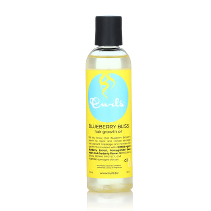 Curls Blueberry Bliss Hair Growth Oil - 4 oz, Repair and Restore Damaged Hair, Moisturizes and Softens, for Wavy, Curly, and Coily Hair Types