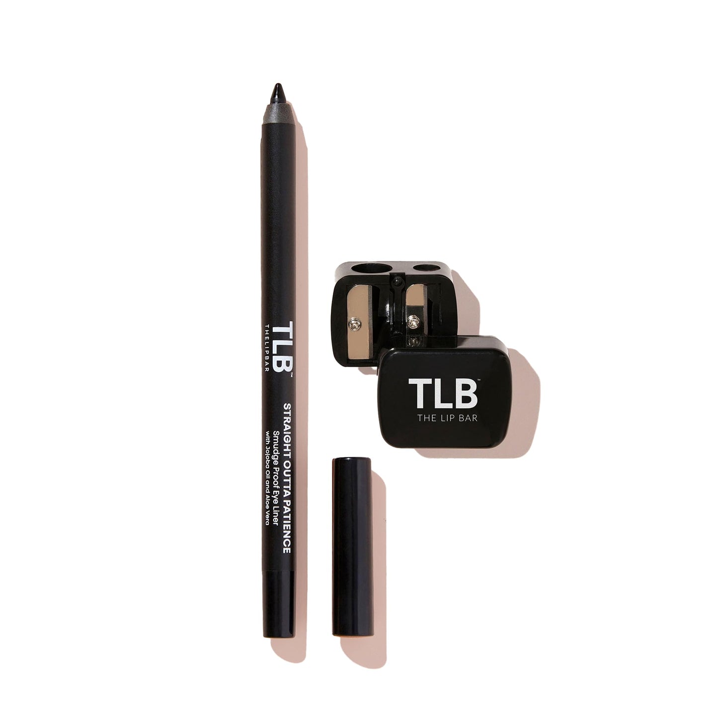 The Lip Bar | Straight Line Eyeliner + Sharpener Kit | Easily Glides for Simple Application | Long-Lasting, Waterproof and Smudge-Proof | Infused with Jojoba Oil | Green