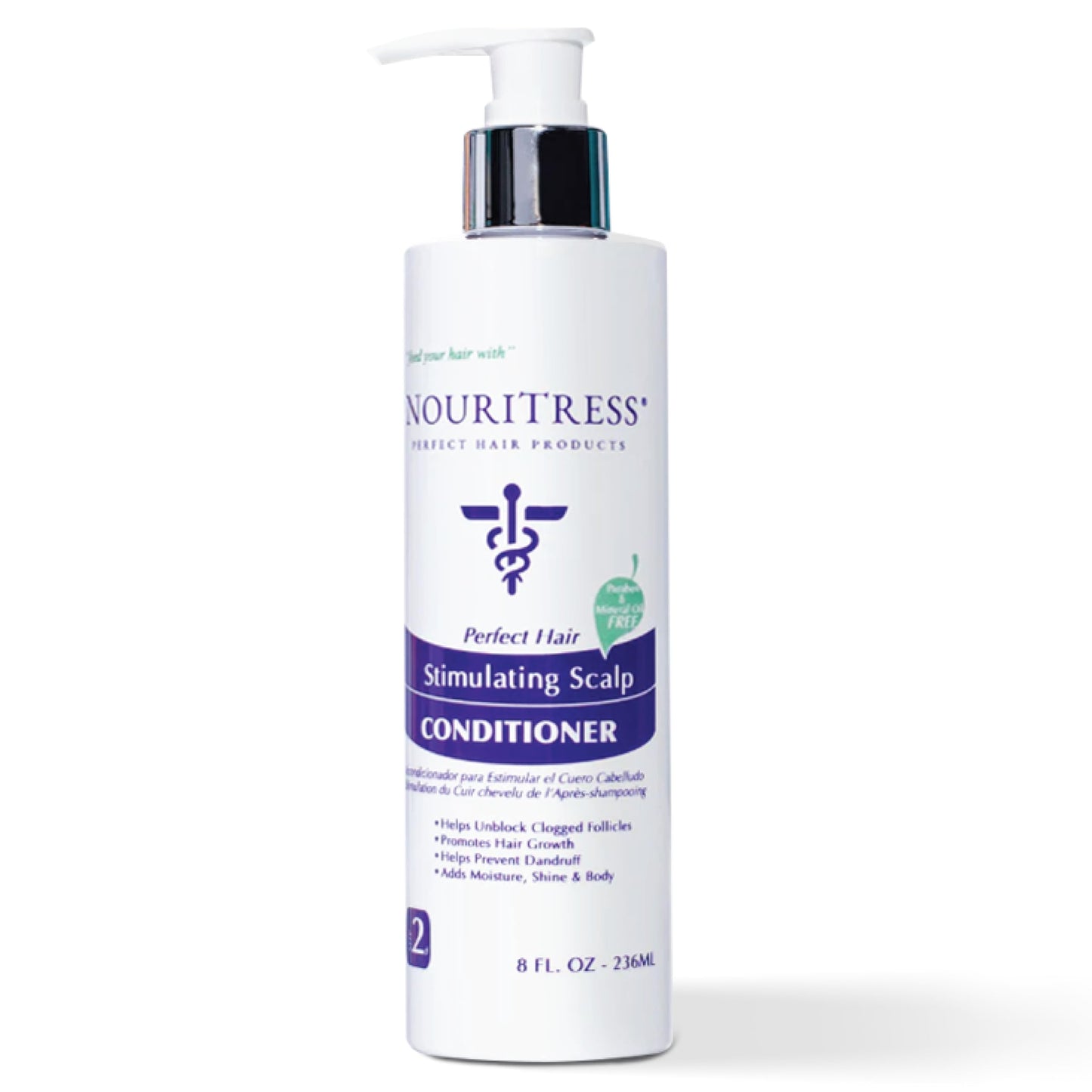 NouriTress Stimulating Scalp Conditioner - Deep Conditioner for Dry Scalp Treatment, Promotes Hair Growth, Nourishes & Strengthens Hair with Peppermint & Argan Oil, Reduces Split Ends & Breakage - 8oz