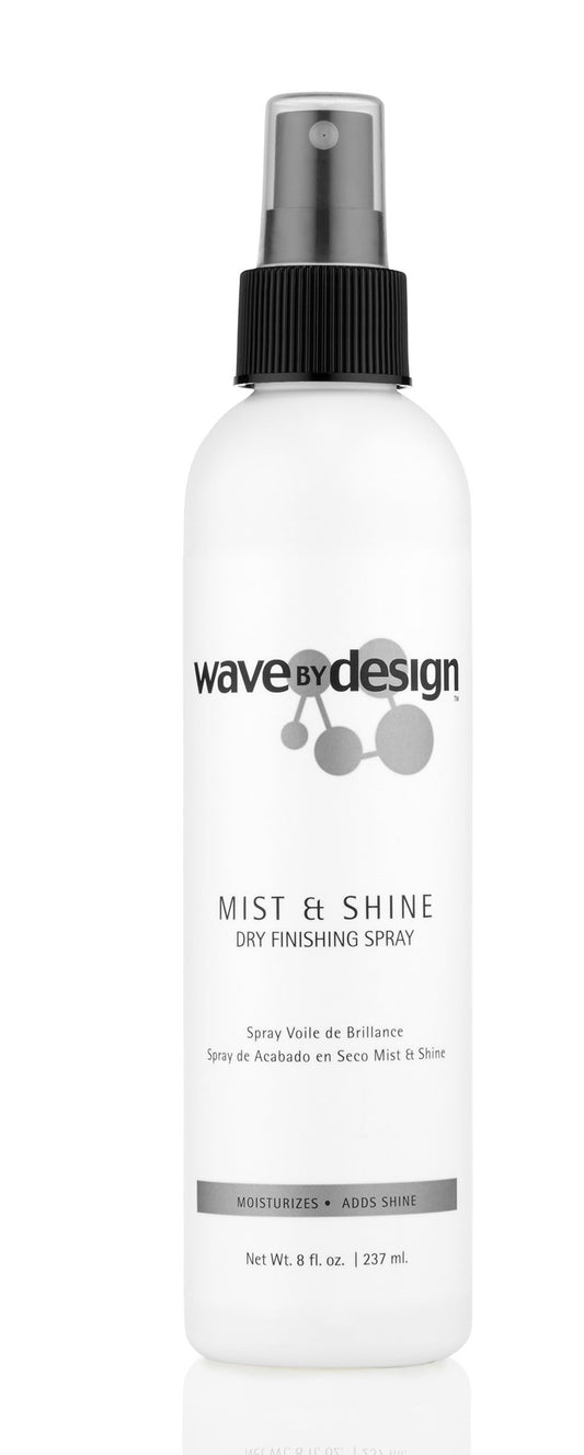 Design Essentials Wave By Design Mist & Shine Dry Finishing Spray - Moisturizes & Add Shine - 8 Oz