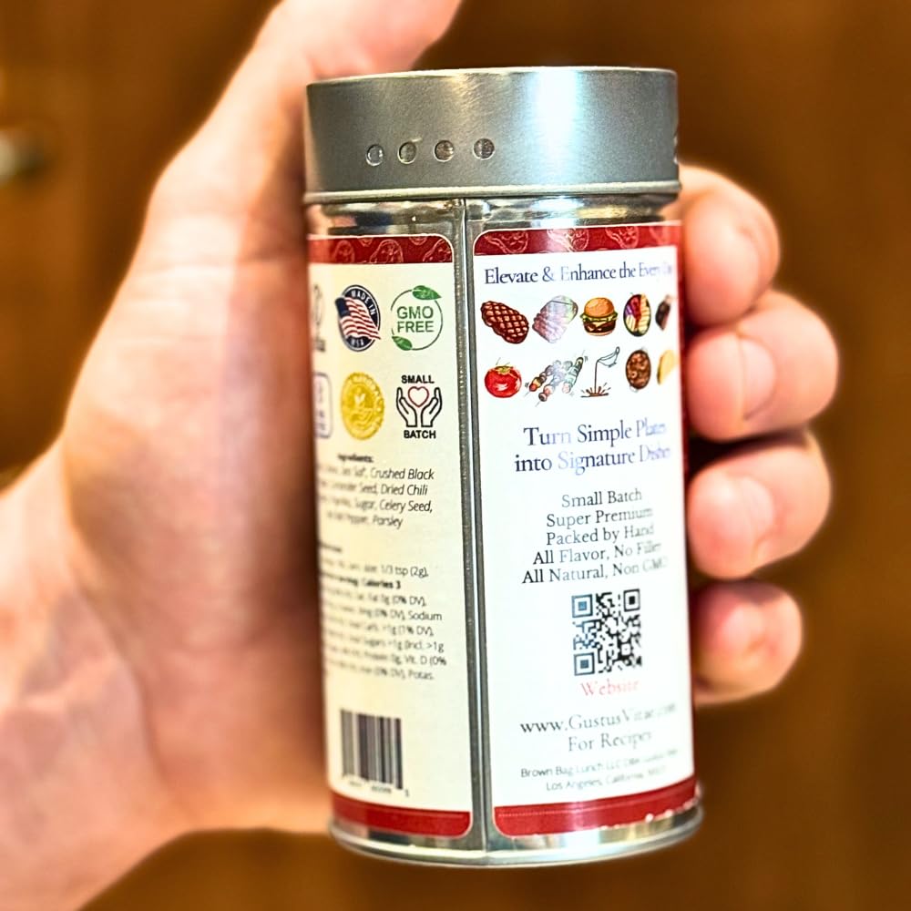 Everything But The Steak Seasoning | Gourmet Seasoning | Artisanal Spice Blend | All Natural | Non GMO | Hand Crafted | Made In USA | 7.5 oz (213g) | Small Batch | Bougie BBQ | Gustus Vitae | #555