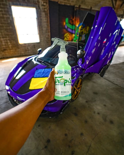 SLIPPERY SOAP Tropic Waterless Wash and Quick Detailer, Streak-free shine, 32 ounces