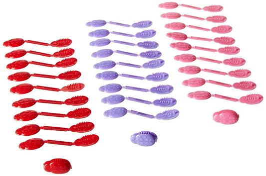 Confidence by GaBBY Goodwin - Little Lady GaBBY Bows - Non-Slip Barrettes – Patented Double Sided Snap – 30 Pack – 3 Ladybug Colors