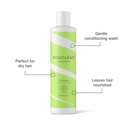 Boucléme Curl Cleanser - No Foam - Removes Dirt - Based Co-Wash for Cleansing Hair - 98% Natural Ingredients - Ideal for Dry Hair - 10.1 fl oz