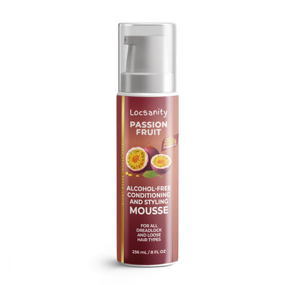 Locsanity Passion Fruit Alcohol-Free Conditioning and Styling Mousse, Rolling, Twisting, Locking Mousse- Dreadlocks, Locs, Sisterlocks, Loose Natural Hair, Braidlocs