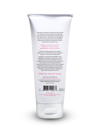 Kushae Feminine Soothing After Shave Cream - OB/GYN Made, Natural, Fragrance Free, Aloe-Based, pH Balanced Intimate Moisturizer for Women 4oz