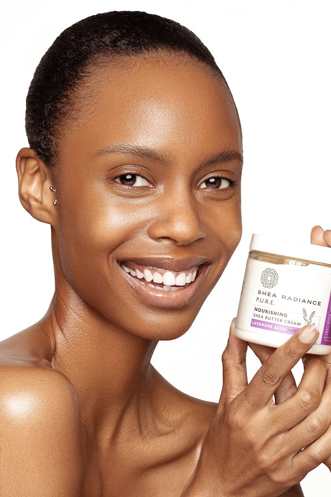 Shea Radiance Nourishing Body Cream with Colloidal Oatmeal | Hydrating Moisturizer for Sensitive Skin | Gentle Hydration with Long Lasting Moisture | Lavender Bliss 8 oz