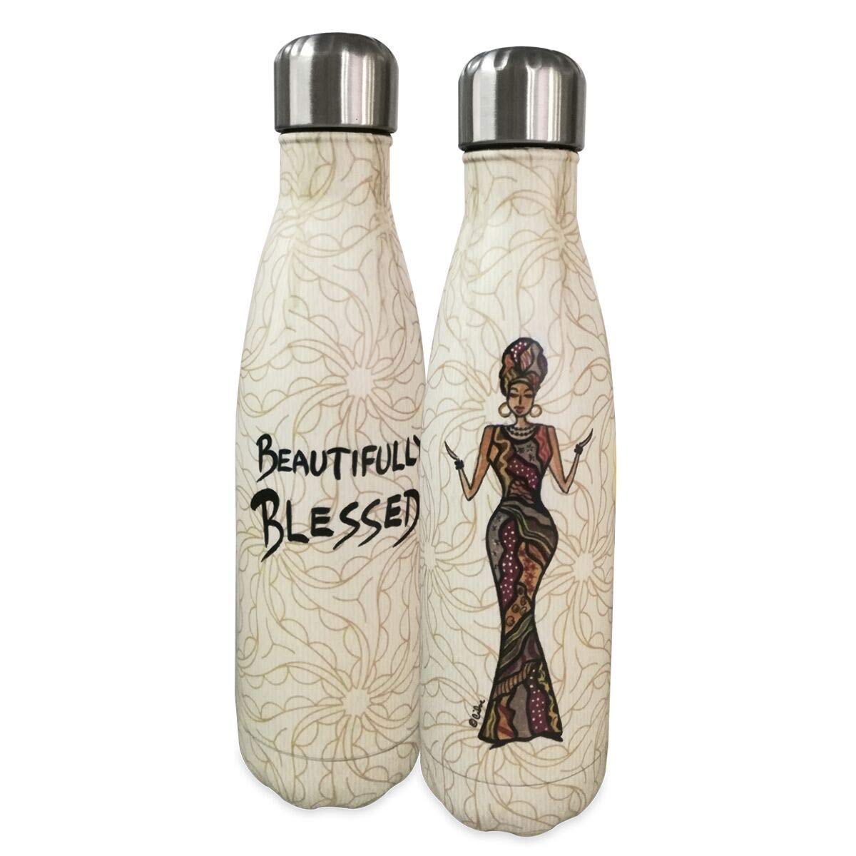 Shades of Color Stainless Steel Bottle, Beautifully Blessed, 10 x 10.5 inches (SSB141)