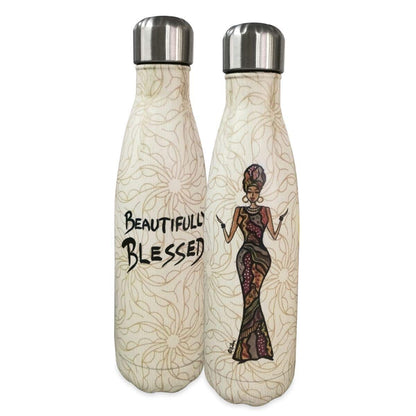 Shades of Color Stainless Steel Bottle, Beautifully Blessed, 10 x 10.5 inches (SSB141)