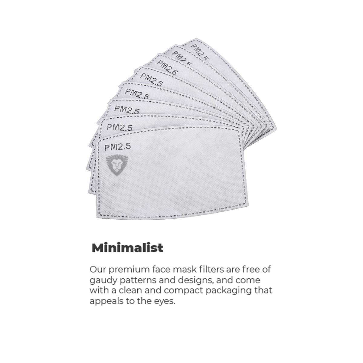 Leovard Face Mask Filters - 30 Premium PM2.5 Activated Carbon Filter - 5 Layered Replacement. Designed in USA