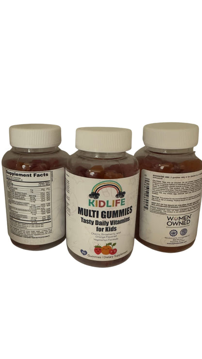 KJ3 Essentials KIDLIFE Daily Gummies- Vitamins for Kids 90 Count Vegan. Immune Support. Soft and Tasty