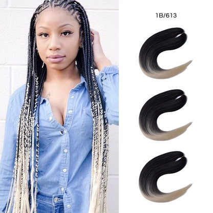 Dosso Beauty Single Pack Hypoallergenic Pre-Stretched Braiding Hair (28", 1B/613), Itch-Free, Fast Drying, Light-weight, Hot Water Set, Soft Texture, Straight