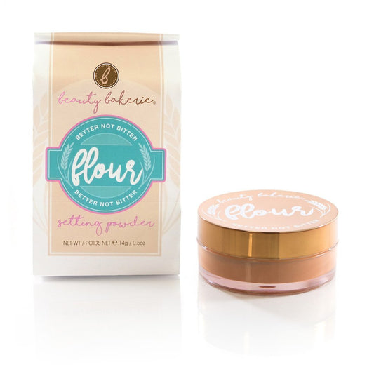 Beauty Bakerie Flour Setting Powder, Finishing Powder for Setting Foundation Makeup in Place, Cacao, Brown, 0.50 oz