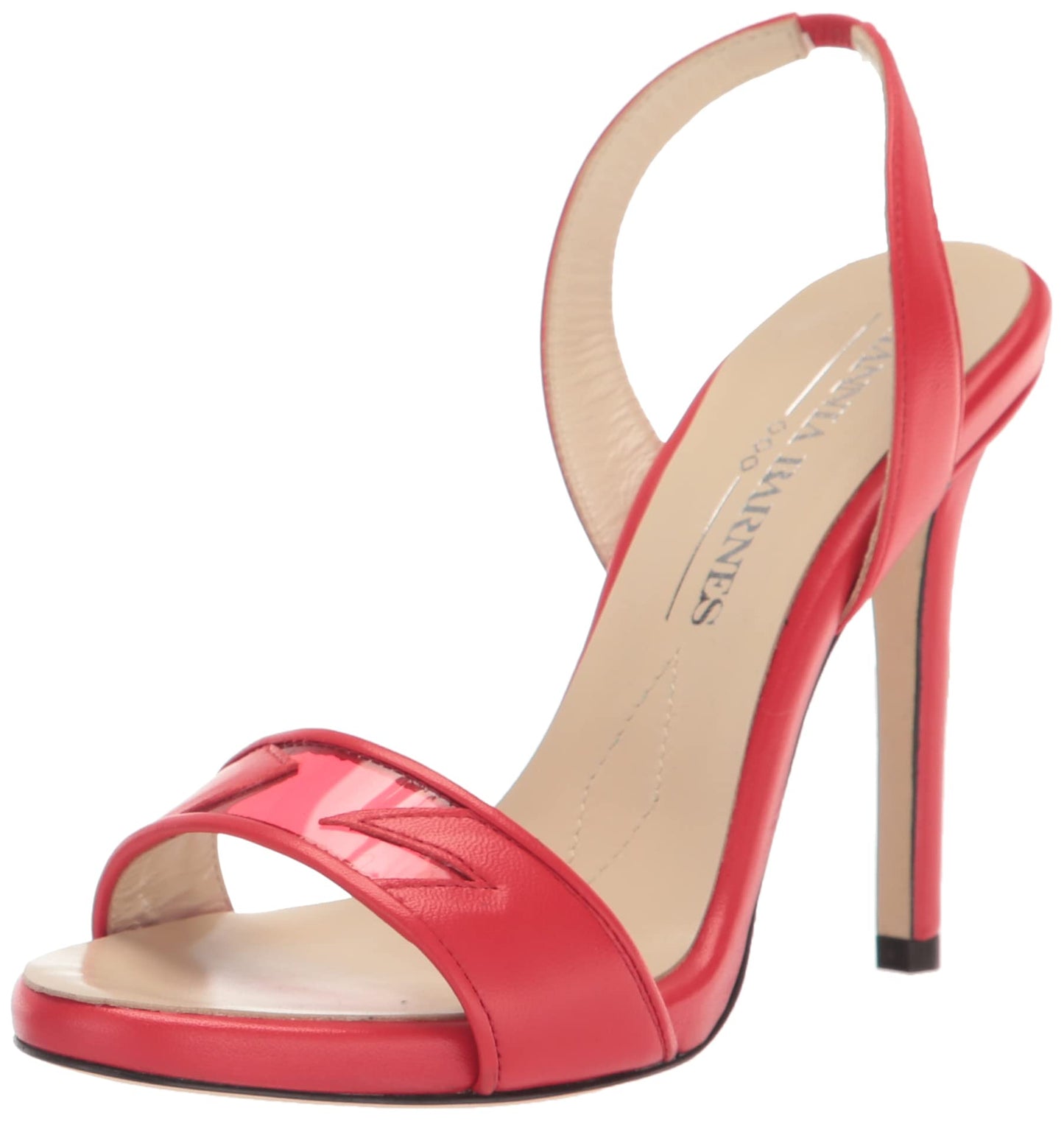 Tiannia Barnes womens Giselle Slingback Heeled Sandal, Red, 8 US