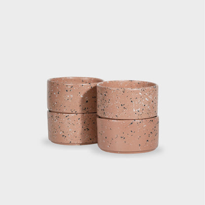 SWEET JULY Edgewater Collection Soup Bowl - Durable, Hand-Thrown Ceramic, 4-Inch Soup Bowl for Soups, Sauces, & Sides - Avail. in White, Black, Gray, and Chai (Chai Speckled)