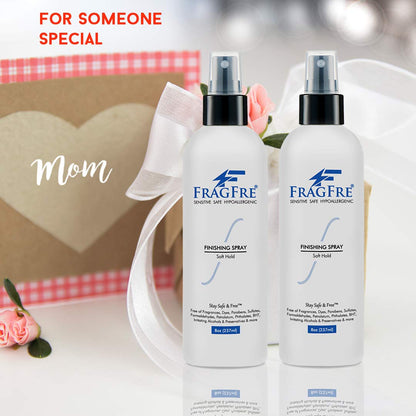 FRAGFRE Hair Finishing Spray 8 oz - Flexible Soft Hold - Hair Spray for Sensitive Skin - Fragrance Free Hypoallergenic Parabens Free - Non Irritating Quick Dry Denatured Alcohol - Gluten Free Vegan