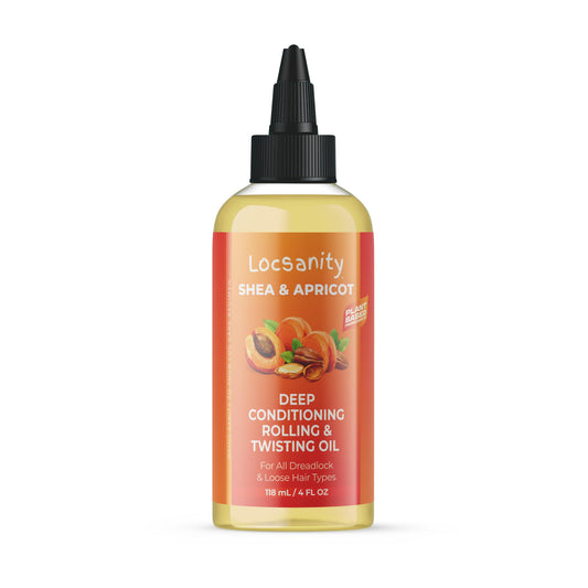 Locsanity Shea & Apricot Loose, Natural Strength & Growth Formula Dreadlock Natural Hair Rolling and Conditioning Oil