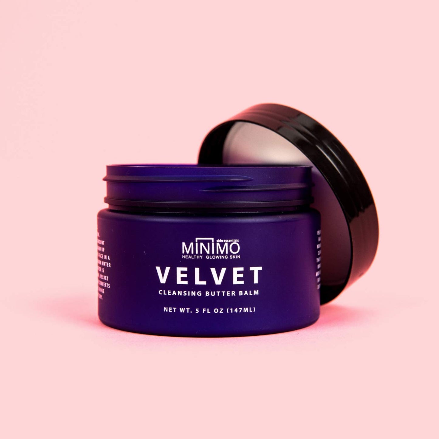 Minimo Velvet Cleansing Butter Balm for Face Rich Lather for Acne Prone Oily Dry Sensitive Skin Makeup Remover (5 oz)