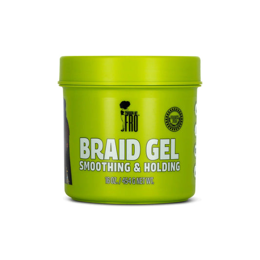 Pardon My Fro Braiding Gel - Smoothing & Holding Hair Gel for Braids - 16 oz