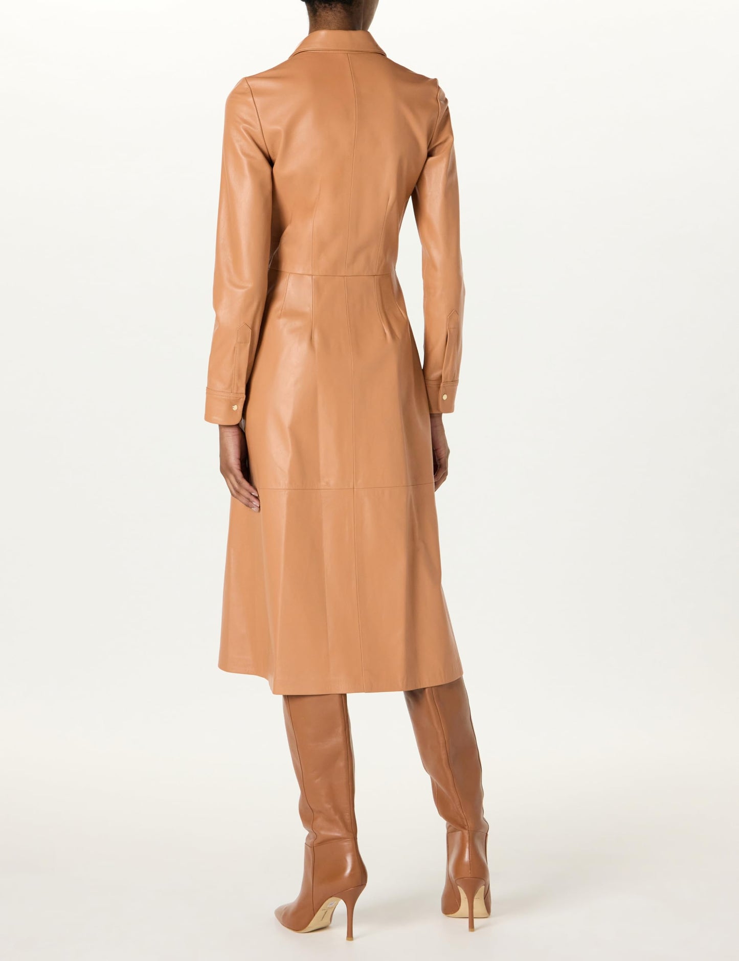 Sergio Hudson, Button Down Shirt Dress, 2, Camel
