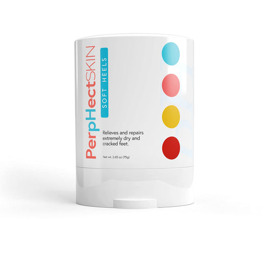 PerpHectSKIN Intensive Foot Repair Roll-On for Cracked Heels and Dry Feet with Rich Natural Emollients, Cupuacu Butter, Shea Butter, and Vitamin E. Non-Messy and Non Slippery, 2.65 Oz