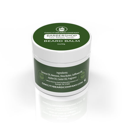 Oak City Beard Company - BarberShop - 2 Ounce - Beard Balm -Citrus - Mahogany - Green Notes - Lavender - Beard Conditioner