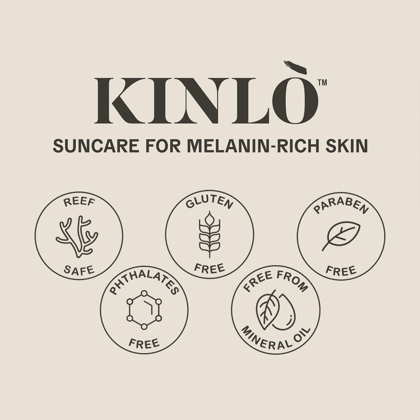 Kinlo Protect Your Melanin Gift Set (Deep) with Neck Scarf | Golden Rays Sunscreen in SPF 50+ Tinted Sunscreen for Face with SPF 50 with Black Silk Scarf Gift Set for Women