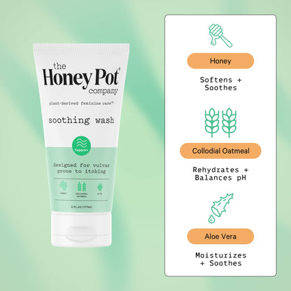 The Honey Pot Company - Feminine Wash & Feminine Wipe Bundle - Includes Ph Balance Feminine Wash and Wipes for Women - Herbal Infused Feminine Care Products - Anti-Itch