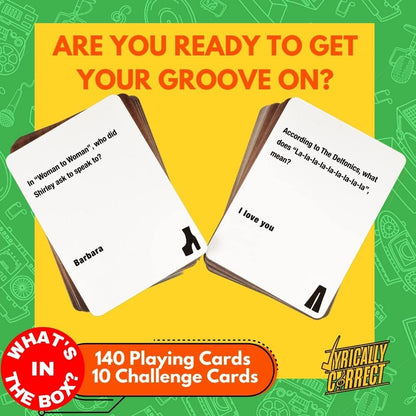 Lyrically Correct Music Trivia Card Game | Multi-Generational Family Gatherings, Adult Game Night and Fun Trivia (60's and 70's Oldies but Goodies)