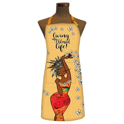Shades of Color Apron, Living My Blessed Life, 37 x 27 inches (APR157), One size fits all all, Multicolor