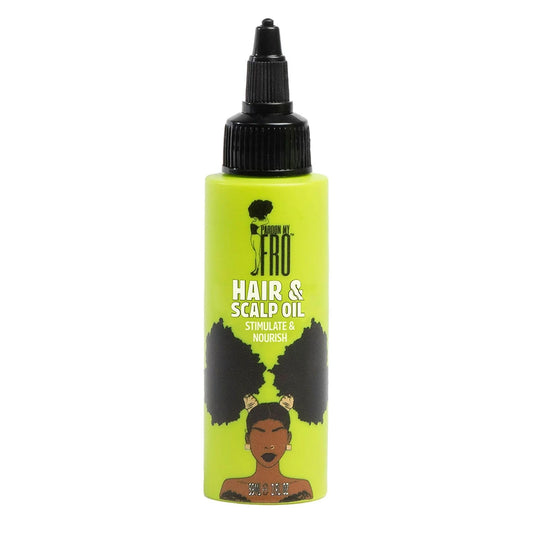 Pardon My Fro Hair & Scalp Oil - Revitalizes and Hydrates Hair - Curls, Braids, Twists - 2 fl oz