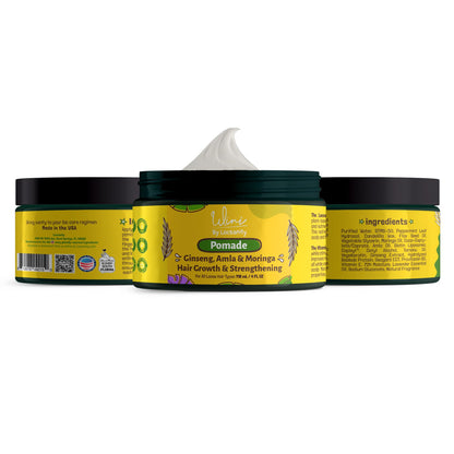 Wini by Locsanity Loose Natural Haircare Bundle for Healthy, Moisturized Hair - Pomade, Growth Oil, Jamaican Castor oil, Coconut Oil, Jojoba Oil, Argan Oil