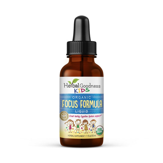 Kids Focus and Attention Supplements 1oz - Focus Supplements for Kids with Ashwagandha for Kids & Natural Moringa Extract for a Serene and Genius Mind - Non-GMO Focus Vitamins for Kids - Made in USA