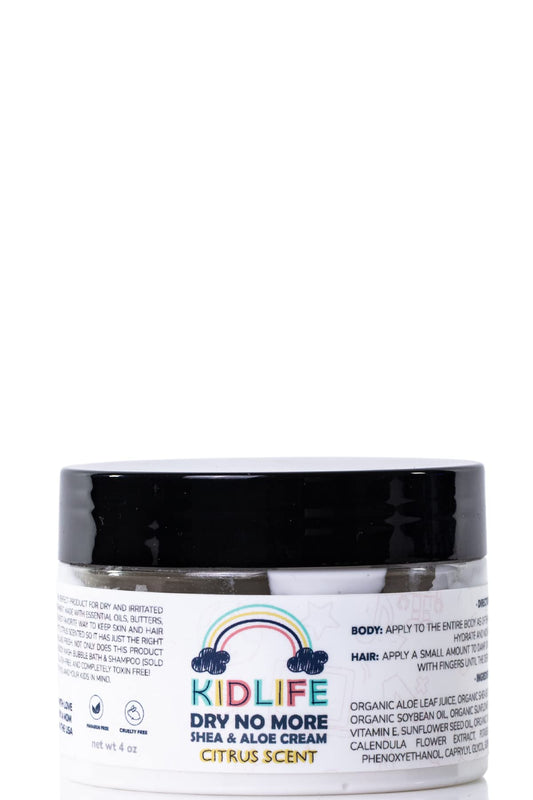 KIDLIFE By KJ3 Essentials 2 IN 1 SHEA AND ALOE CREAM- CITRUS SCENT 4 oz.