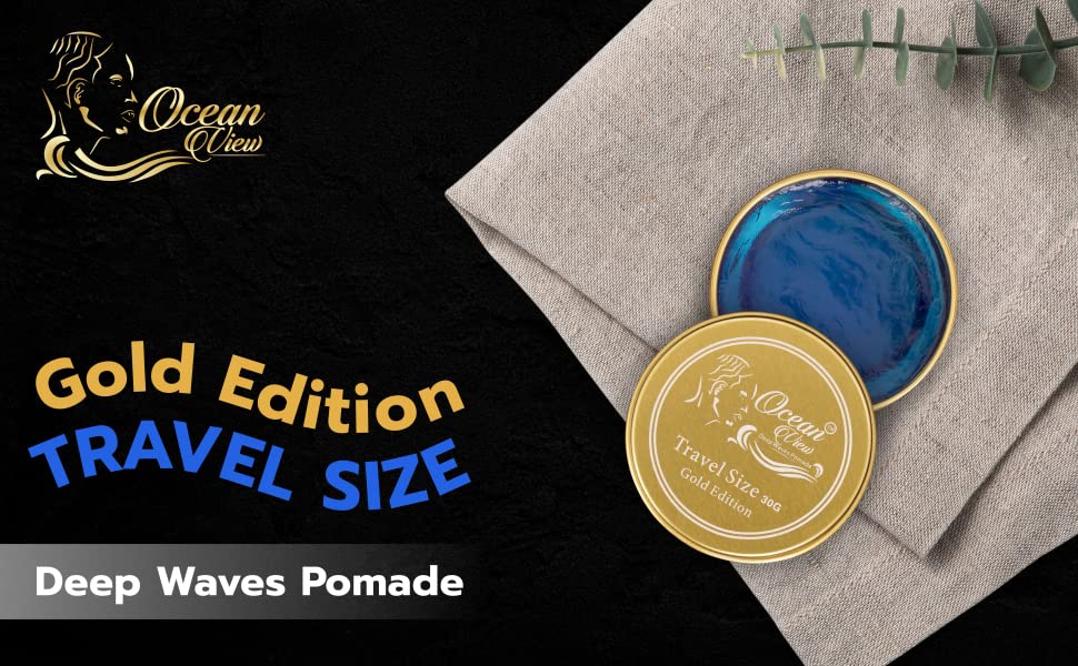 OCEAN VIEW DEEP WAVES POMADE, Water Based Wave Builder Pomades, 360 Wave Grease for Men Moisturizes, Controls and Style Black Hair, (2 Pomades)